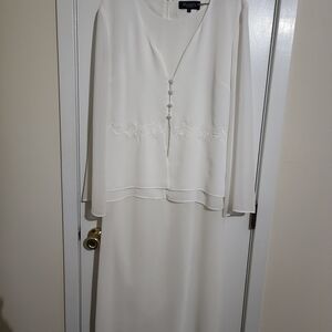Elegant Off White Dress with Jacket